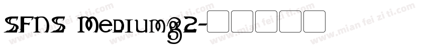 SFNS MediumG2字体转换